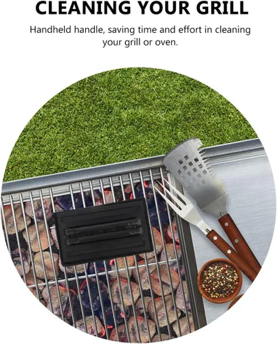 Miniatura 7 de Luxshiny 3 piezas de cepillo de parrilla raspador de plancha resistente estropajo almohadilla de limpieza de plancha para parrillas de gas de carbón