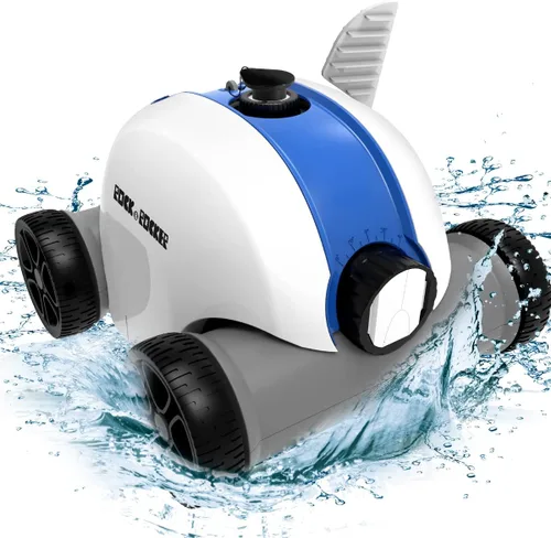 Miniatura 9 de Rock&Rocker Potente limpiador automático de piscina mejorado, aspiradora robótica de piscina con escalada en la pared, dos cestas de filtro más