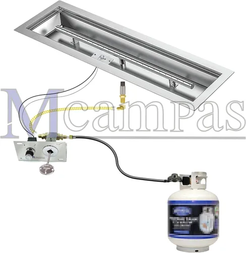Miniatura 2 de Kit de Encendido para Hoguera con Encendido por Chispa de Botón Pulsador, Válvula de Cierre de 1/2" y Llave de 3", Compatible con Propano y Gas