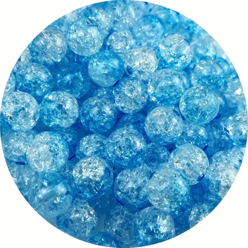 Miniatura 17 de 300 cuentas de acrílico agrietadas de 0.315 pulgadas (0.315 in) redondas de cristal, cuentas espaciadoras a granel para hacer joyas, collares, Negro