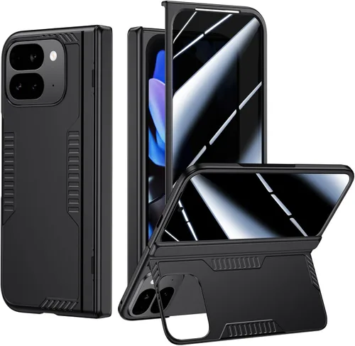 Miniatura 10 de Kaiiecal Funda plegable para Google Pixel-9-Pro: Funda delgada con soporte de bisagra con protector de pantalla - Soporte de carga inalámbrica