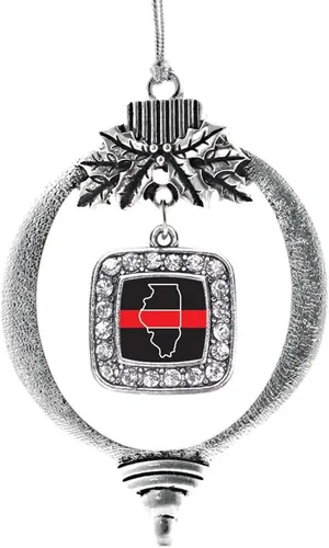 Miniatura 17 de Inspired Silver - Nana púrpura - Adorno de Navidad plateado - Adorno cuadrado para árbol de Navidad con circonita cúbica - Decoración colgante