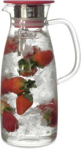 Miniatura 3 de FORLIFE Mist Glass - Jarra de té helado, 50 onzas, color negro