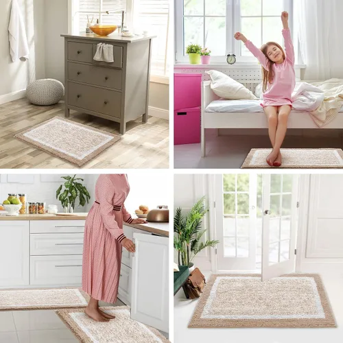 Miniatura 8 de CozeCube Alfombras de baño antideslizantes, alfombrilla de baño absorbente de microfibra esponjosa lavable, alfombras de baño estéticas, alfombrilla