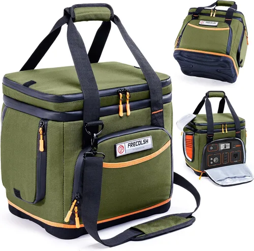 Miniatura 15 de Bolsa de transporte de doble capa para Jackery Explorer 300/240/160 – Bolsa de almacenamiento portátil para estación de energía con fondo moldeado