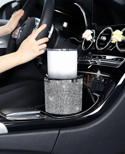 Miniatura 2 de JOYTUTUS Expansor de Portavasos de Automóvil Mejorado con Base Desplazada, Apto para YETI, Hydro Flask, Expansor de Portavasos Grande para Automóvil