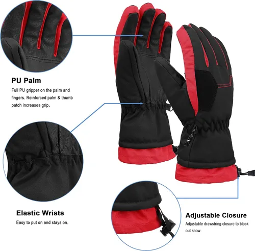 Miniatura 2 de ANDORRA - Guantes de esquí geométricos de dos tonos para niños