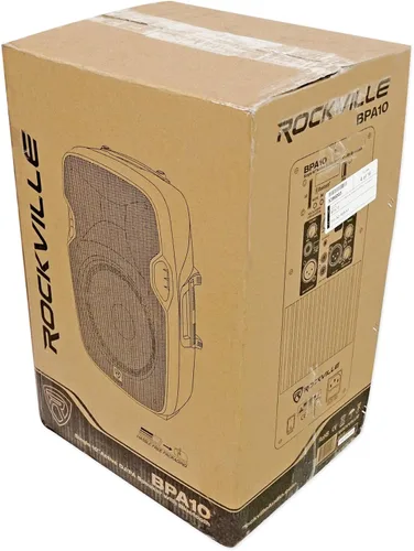 Miniatura 9 de Rockville BPA10 - Altavoz PA DJ Amplificado de 10 pulgadas y 400 W Pico con Bluetooth, reproductor USB/SD, radio FM, entradas XLR/RCA/1/4"/Aux