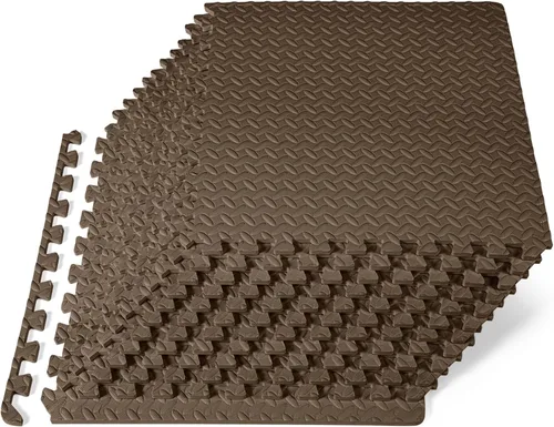 Miniatura 18 de ProsourceFit - Tapete de ejercicio tipo rompecabezas de ½ pulgada, losetas de espuma EVA entrelazadas para gimnasio en casa, para niños, crema, 24 x