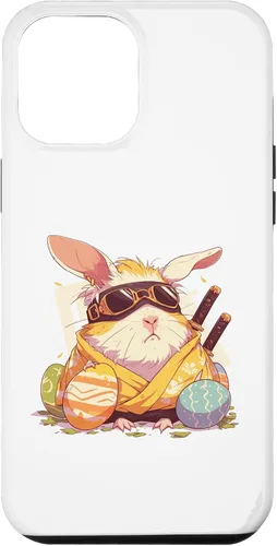 Miniatura 6 de iPhone 15 coloridos huevos de Pascua caza Ninja conejillo de indias con orejas de conejo