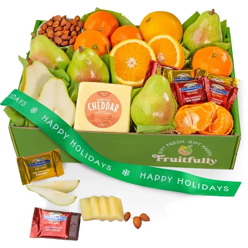 Miniatura 5 de A Gift Inside Caja de regalo gourmet y frutas favoritas de la cosecha de feliz cumpleaños