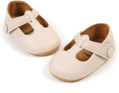 Miniatura 6 de SOFMUO Zapatos deportivos de cuero con cordones para bebés, niños y niñas, suela de goma suave, mocasines Oxford para recién nacidos
