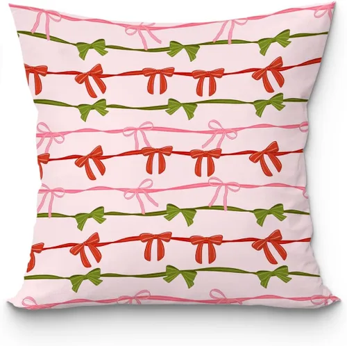 Miniatura 6 de Fundas de almohada decorativas de Navidad western 18x18 de doble cara, lazo rojo coqueta vaca botas de vaquero fundas de almohada decorativas