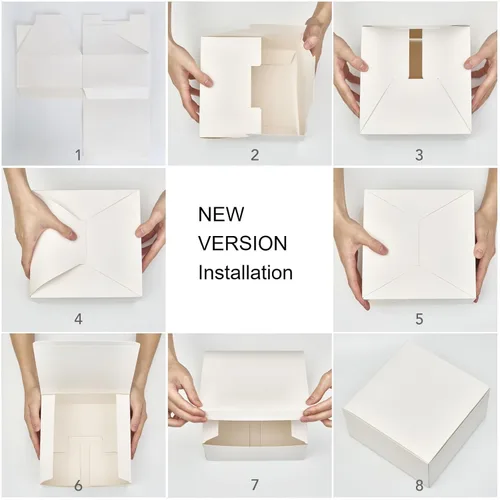 Miniatura 4 de MESHA Cajas de regalo blancas de 6 x 6 x 4 pulgadas, 50 unidades, caja de propuesta de dama de honor, cajas de regalo pequeñas de papel reciclado