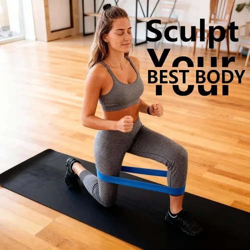 Miniatura 2 de Bandas de resistencia para entrenamiento, bandas de ejercicio en bucle para fitness en interiores y exteriores, 5 piezas de entrenamiento de fuerza