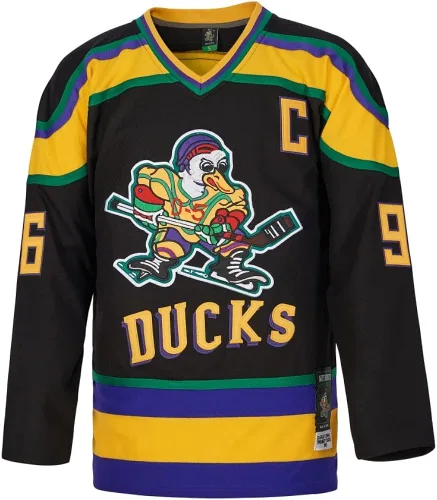 Miniatura 2 de D-5 Camiseta juvenil Mighty Ducks #96 Conway #99 Banks Jersey, camiseta de hockey sobre hielo para niños