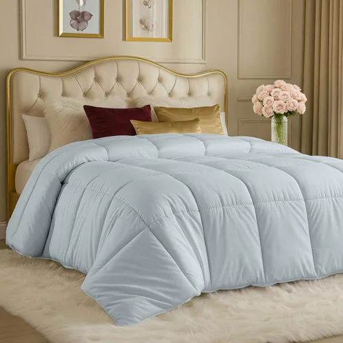 Miniatura 14 de Utopia Bedding Edredones tamaño Queen, relleno de edredón para todas las estaciones, edredón alternativo de plumón cosido en caja con pestañas