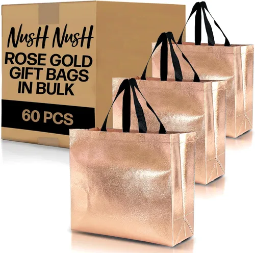 Miniatura 45 de Nush Nush - Bolsas de regalo reutilizables azul aguamarina a granel (azul aguamarina - Tamaño mediano - Juego de 30)