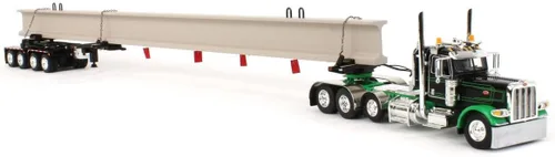 Miniatura 2 de DCP 1/64 Negro/Verde Peterbilt 389 w/ERMC Hydra-Steer Trailer & Bridge Beam Load 60-1673