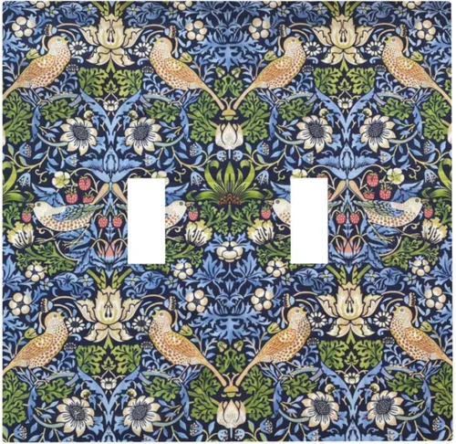 Miniatura 123 de Cubiertas Decorativas para Placas de Interruptor Bosque Primavera Hada Encantada País de las Maravillas Suelo Verde 2 Gang Cubierta de Interruptor