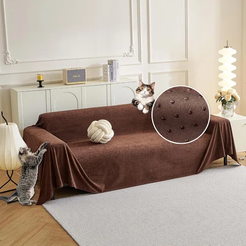 Miniatura 26 de MYSKY HOME Fundas Negras para Sofá Seccional, Fundas de Sofá para Sofá de Dos Plazas, Fundas de Sofá para Perros, Funda de Sofá Lavable, Manta Funda