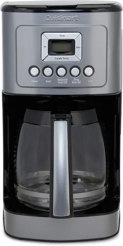 Cuisinart - Cafetera con jarra de vidrio de 14 tazas, totalmente automática para control de intensidad de preparación y ajuste de 1-4 tazas, acero