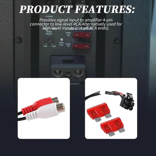 Miniatura 4 de Arnés de entrada de señal 1560-57865-01 compatible con cajas de subwoofer amplificadas Punch P300-10 y Punch P300-12