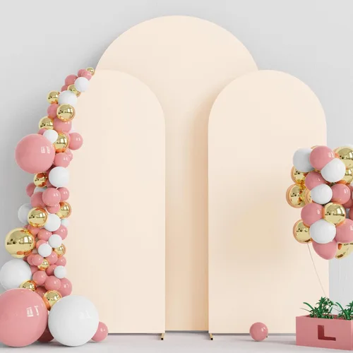 Miniatura 33 de Wokceer Cubierta de Fondo para Arco de Boda 7.2 Pies, Cubiertas Ajustadas de Spandex para Soporte de Arco de Boda de 6 Pies, Juego de 2 Cubiertas