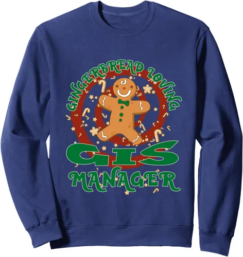 Miniatura 6 de GIS Manager Job Gingerbread Funny Xmas Sweatshirt