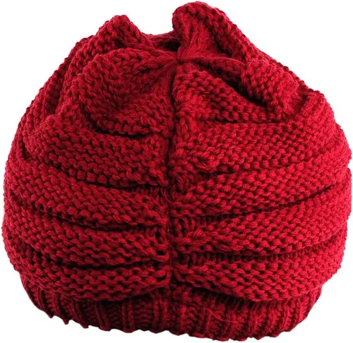 Miniatura 16 de C.C Gorro de punto trenzado cálido y grueso con visera