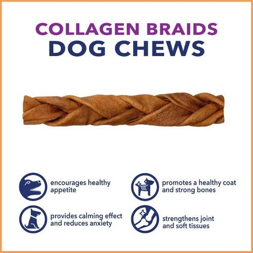Miniatura 5 de Pet Factory CareChewz - Golosinas trenzadas delgadas de colágeno de 6 a 7 pulgadas para masticar para perros, sabor a pollo, 5 unidades/1 paquete