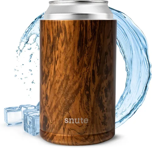 Miniatura 17 de Enfriador de latas para cerveza, refrescos, agua con gas, acero inoxidable aislado al vacío para latas de 12 onzas (rosa, delgado)