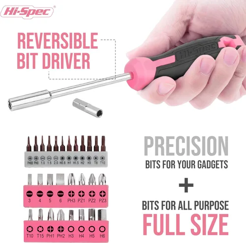 Miniatura 3 de Hi-Spec Kit de herramientas, juego de herramientas manuales para el hogar general con caja de almacenamiento, kit de herramientas compacto todo