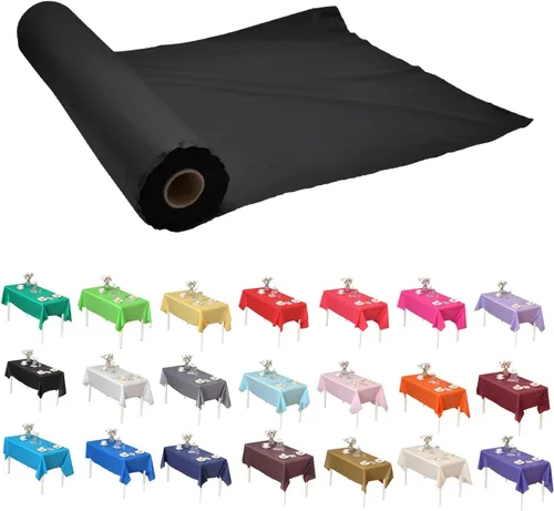 Miniatura 18 de Rollo de plástico para cubierta de mesa color verde manzana, 40 pulgadas x 100 pies, rollo de plástico resistente para cubierta de mesa de banquetes