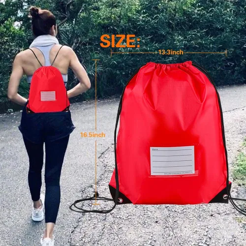 Miniatura 44 de CODOBON Paquete de 20 bolsas con cordón, mochila de cuerda de dibujo a granel, bolsa de bricolaje para gimnasio, deportes, bolsa para mujeres