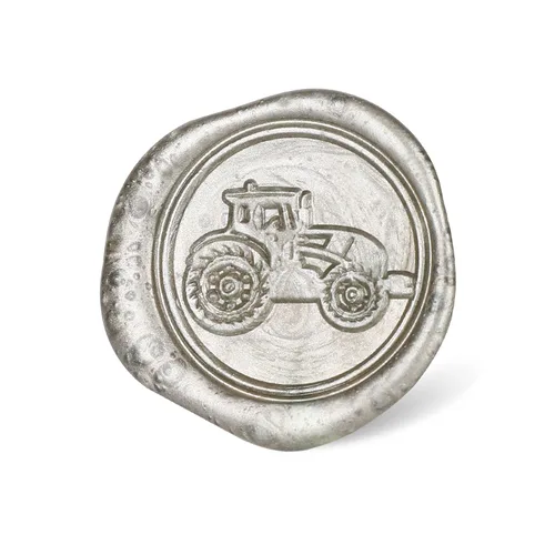 Miniatura 2 de Mceal Sello de sello de cera, sello de latón con mango de madera, tractor