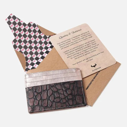 Miniatura 5 de Tarjetero de cuero genuino para hombres y mujeres, bolso minimalista para tarjetas, carteras para hombre, diseño ultrafino, ideal para viajes