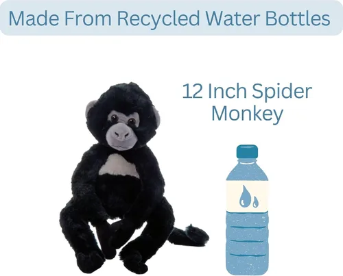 Miniatura 10 de The Petting Zoo Peluche de mono araña, regalos para niños, animales del zoológico Wild Onez, juguete de peluche de mono, 12 pulgadas