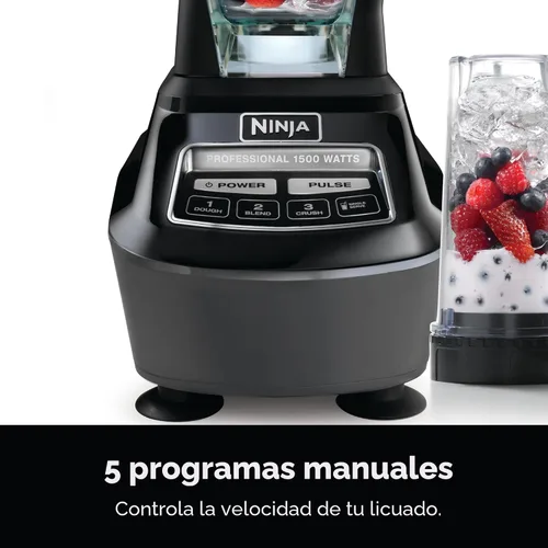 Miniatura 11 de Ninja Licuadora, procesador de alimentos, licuadora para batidos, incluye jarra, taza de batido y cuenco de 8 tazas, salsa, masa, batidos, granizado