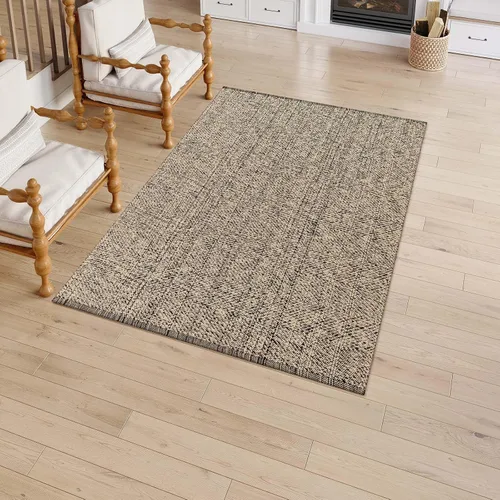 Miniatura 31 de LEEVAN - Alfombras lavables para cocina de 3 x 5 pies, alfombra de color crema para dormitorio, alfombra de algodón tejida para entrada, alfombra