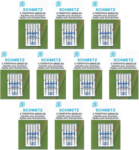 Miniatura 12 de SCHMETZ Topstitch - Agujas para máquina de coser, suministros de acolchado y pespunteado, tamaño 100/16, tarjetas de 5 agujas, paquete de 1