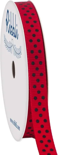 Miniatura 14 de Ribbli Cinta de grogrén para manualidades, carrete de 3/8 pulgadas, 10 yardas, narciso amarillo con puntos blancos, uso para envolver regalos
