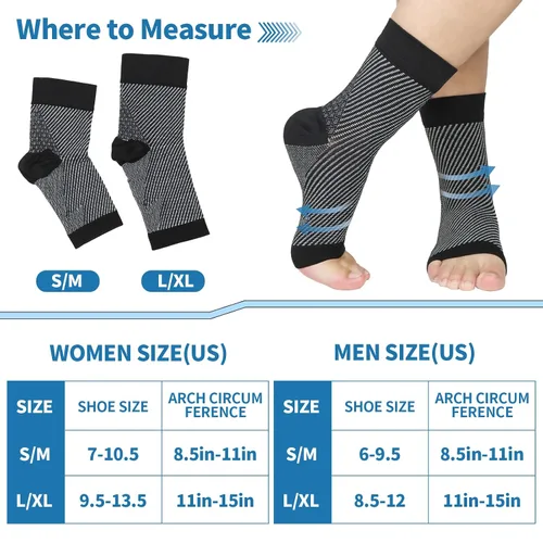 Miniatura 6 de Calcetines de neuropatía para mujeres y hombres, calcetines de fascitis plantar, manga de compresión de tobillo, calcetines de alivio de tobillo