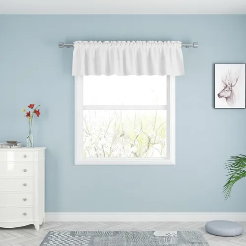 Miniatura 51 de UPOPO Cortinas de Niveles Beige Sobre Fregadero con Textura de Lino para Ventana de Cocina de 16 Pulgadas de Largo Caravana Privacidad Pequeñas