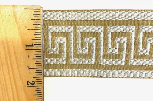 Miniatura 2 de Cinta tejida jacquard griega de 1-3/4 pulgadas, 6 yardas continuas (A)