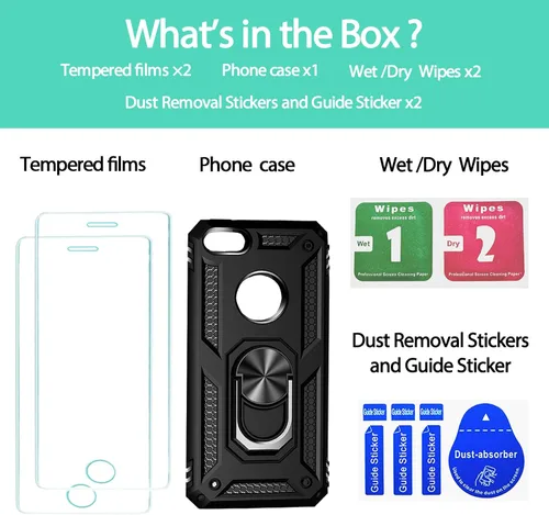 Miniatura 378 de Jeylly Funda para iPhone SE/Funda para iPhone 5S, Exterior de Plástico Duro que Absorbe Golpes + Interior de Silicona de Goma Defensor contra