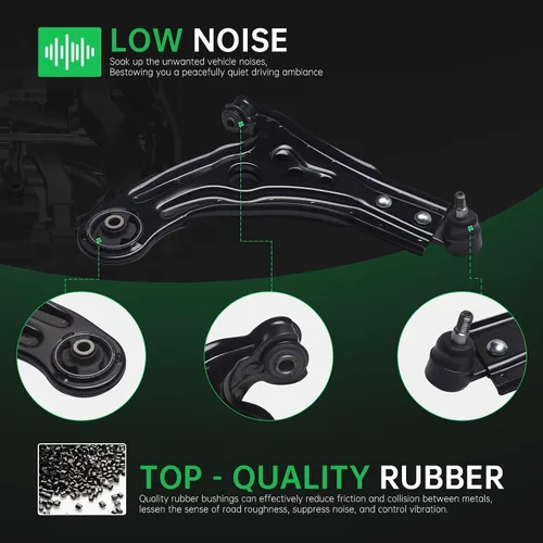 Miniatura 4 de Conjunto de brazo de control inferior delantero y rótula compatible con Chevrolet Aveo Aveo5 Pontiac G3 Wave Wave5 Suzuki Swift+ Driver Passenger