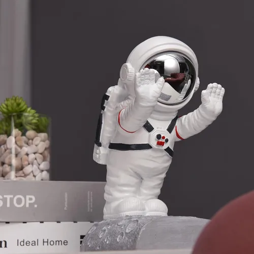 Miniatura 5 de Soporte para sujetalibros, sujetalibros de astronauta con temática del espacio exterior, figura de astronauta, topes decorativos para libros