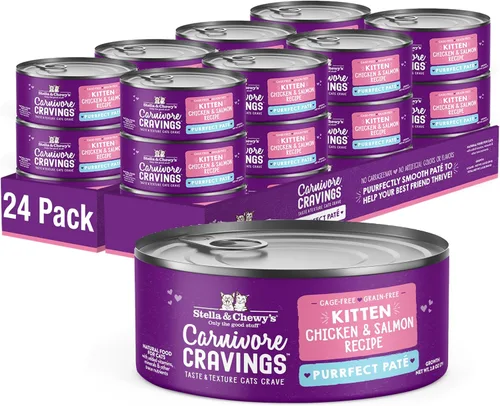 Miniatura 12 de Stella & Chewy's Carnivore Cravings Purrfect Paté - Alimento húmedo prémium sin granos para gatos, receta de atún y calabaza, alto en proteínas