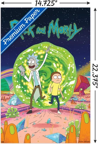 Miniatura 3 de Trends International Rick And Morty - Póster de pared con tapa, 14.725 x 22.375 pulgadas, versión premium sin marco